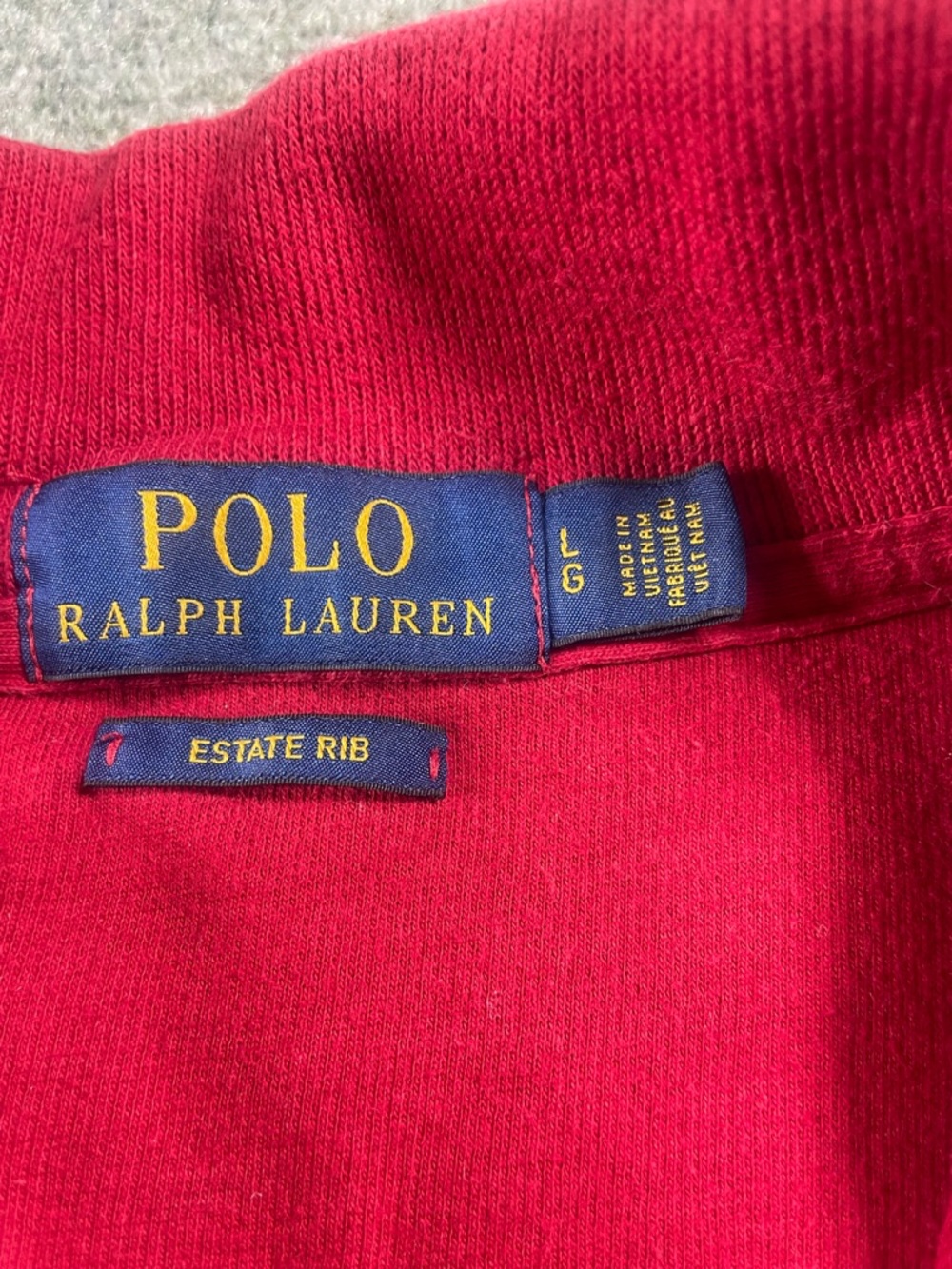 Ralph Lauren Bright Red Estate Rib Sweater - Picture 3 of 8
